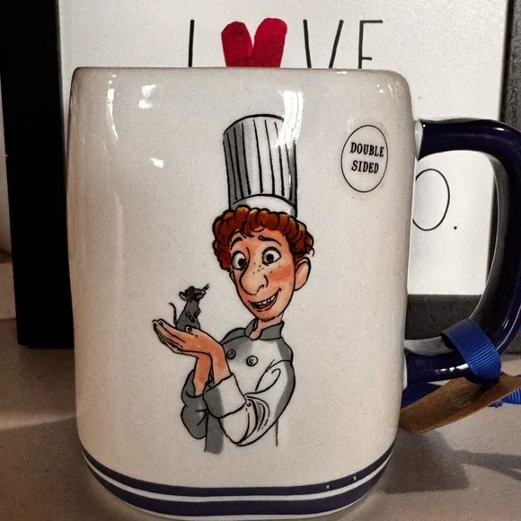 NEW Chef Linguini Mug with Blue Handle Anyone Can Cook - Picture 1 of 2